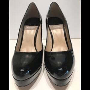 Baldan 🇮🇹 HH black patent platform round toe